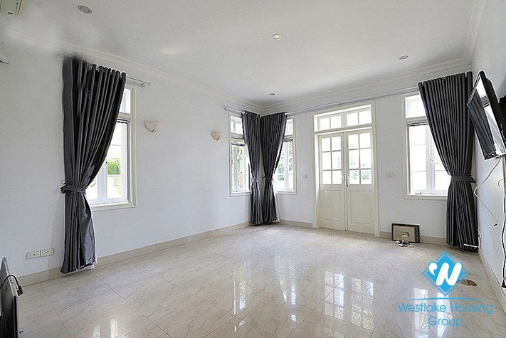 Large airy house for lease in Ciputra compound, Tay Ho, Hanoi- semi furnished.